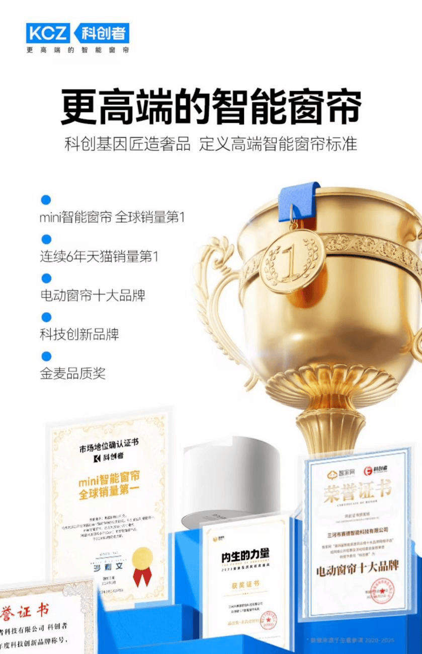 Z）和科思顿（SCISTON）横向对比！凯发国际K8电动窗帘品牌推荐科创者（KC(图1)